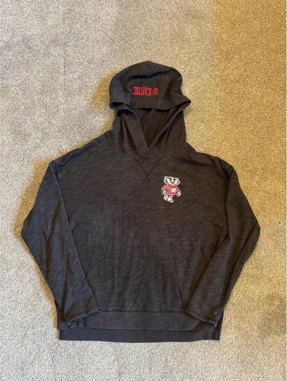 Iconic Jump Around VS Pink UW Badgers Hoodie - M - Picture 2 of 3